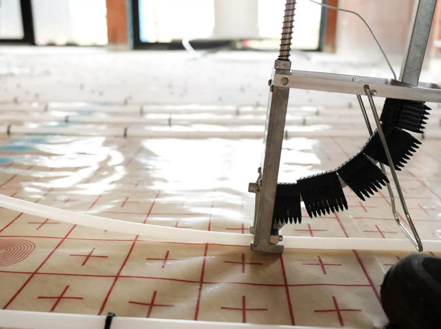 Installatie van vloerverwarming